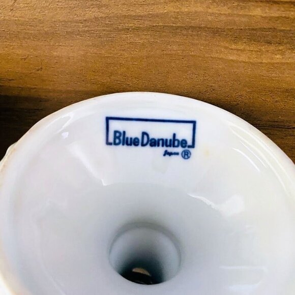 Blue Danube Candlestick Holders Set of 2 Blue and White - Picture 3 of 4